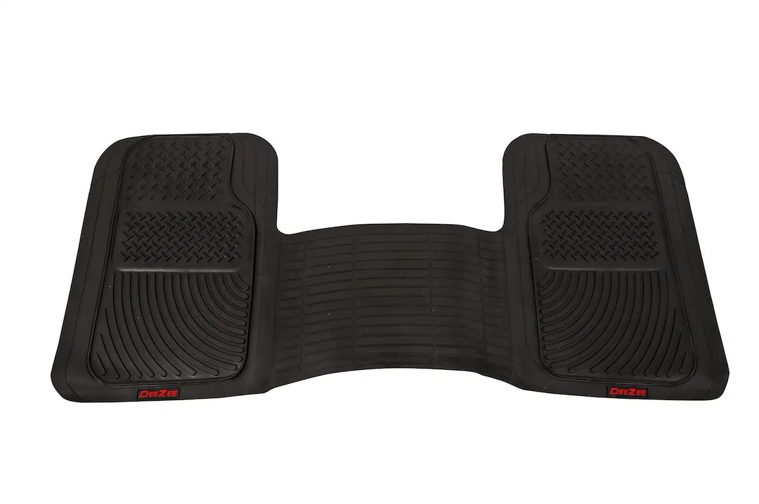 DZ90711 – DEE ZEE Floor Mat, Black Universal 27 Inch Length X 61 Inch Width Front Rubber 1 Piece Over The Hump